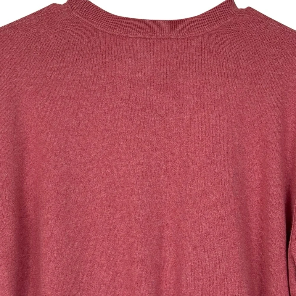 Banana Republic Y2K Cotton-Cashmere Crewneck Sweater Coral/Brick Red Mens Medium